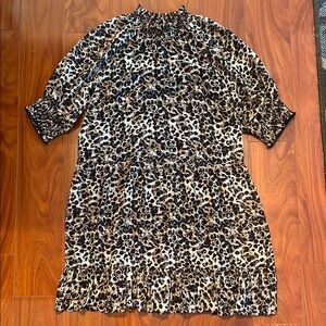 Kensie Animal Print Ruffle Dress